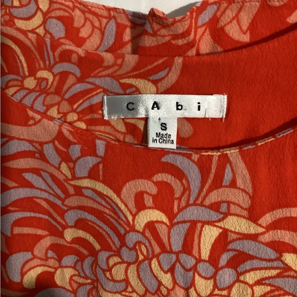 CAbi women’s Tank Orange Floral S - Picture 5 of 6